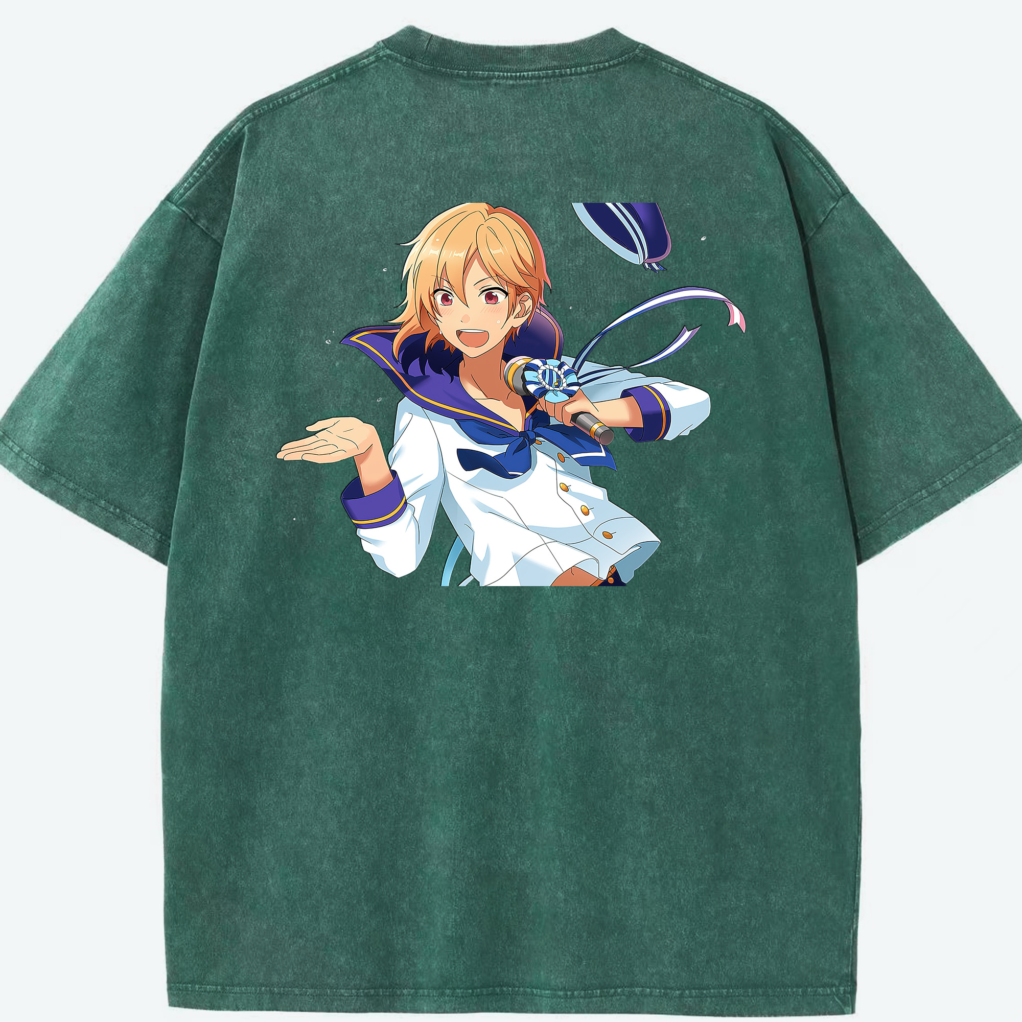 （画像用） あんさんぶるスターズ! Ensemble Stars 綿100% ヴィンテージ風 半袖Tシャツ（背面プリント）